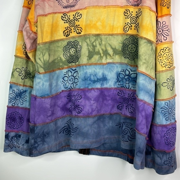 Rising International Multi Color Nepal Full Zip Hooded Sweatshirt 1X - Picture 6 of 8